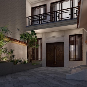 新中式别墅3D模型下载